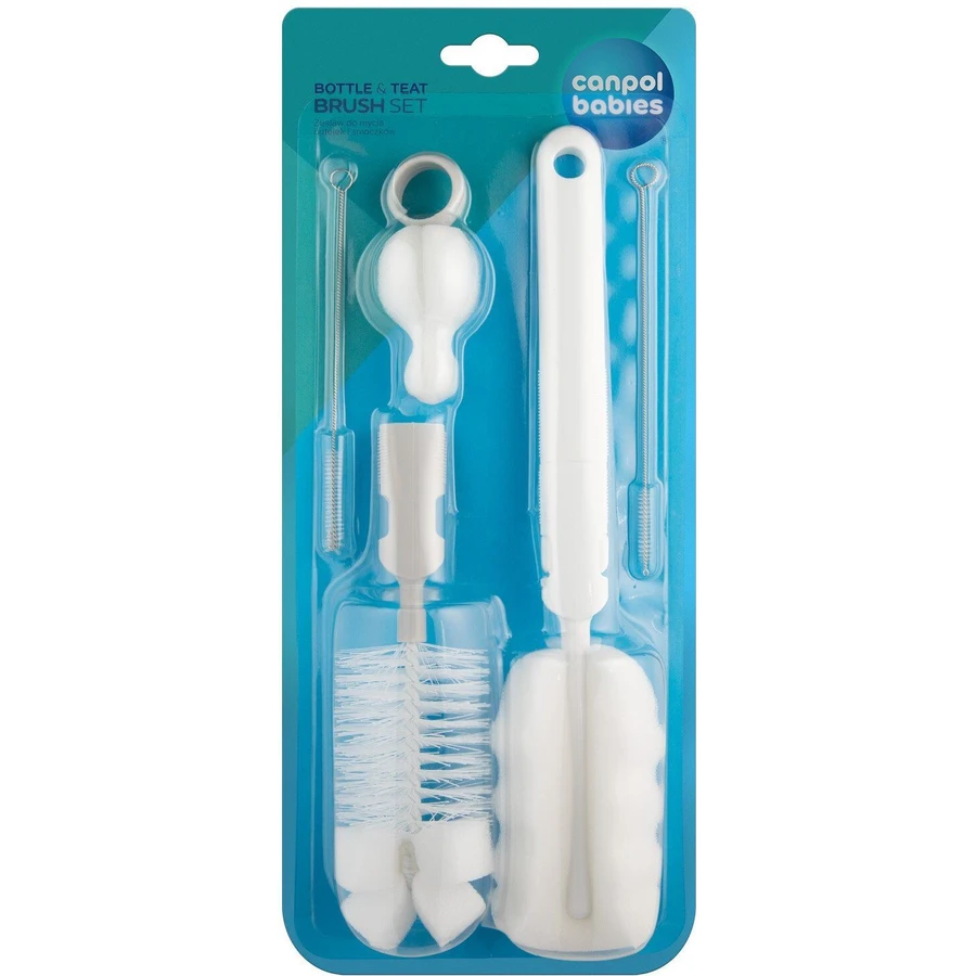 Canpol baby bottle brush and pacifier set