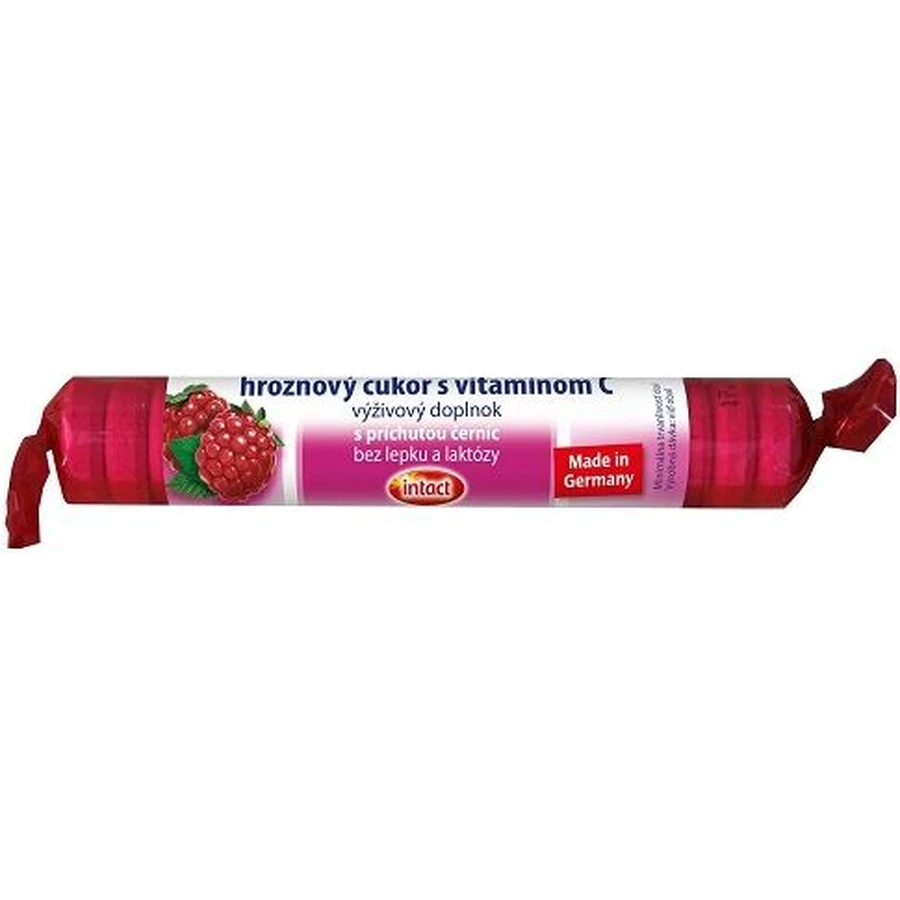 Intact Cukier winogronowy z witaminą C i aromatem malinowym, 1 x 40 g: ceny i cechy