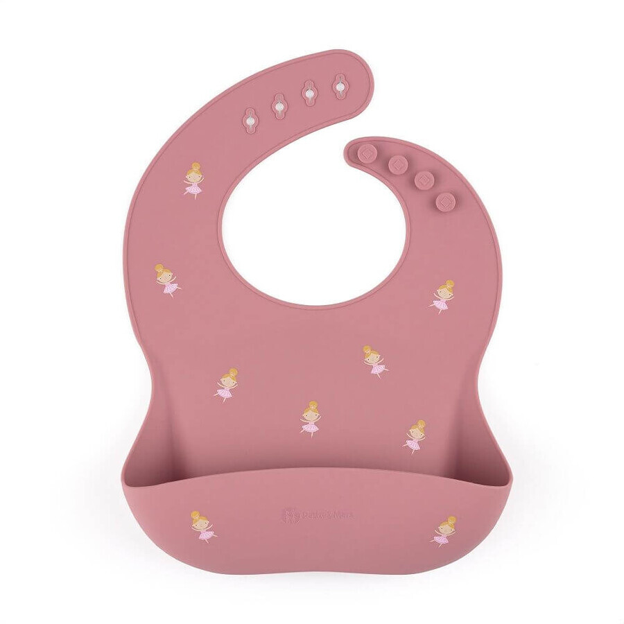 Petite&Mars Silicone bib Take&Match Rose Princesses 6m+