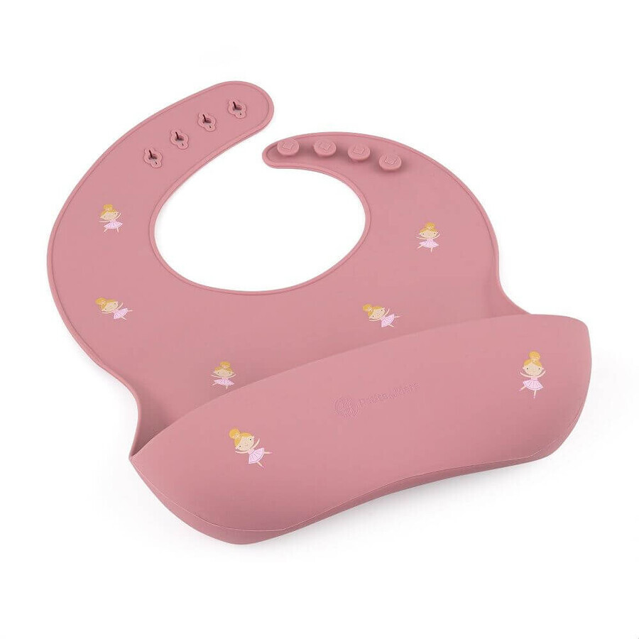 Petite&Mars Silicone bib Take&Match Rose Princesses 6m+