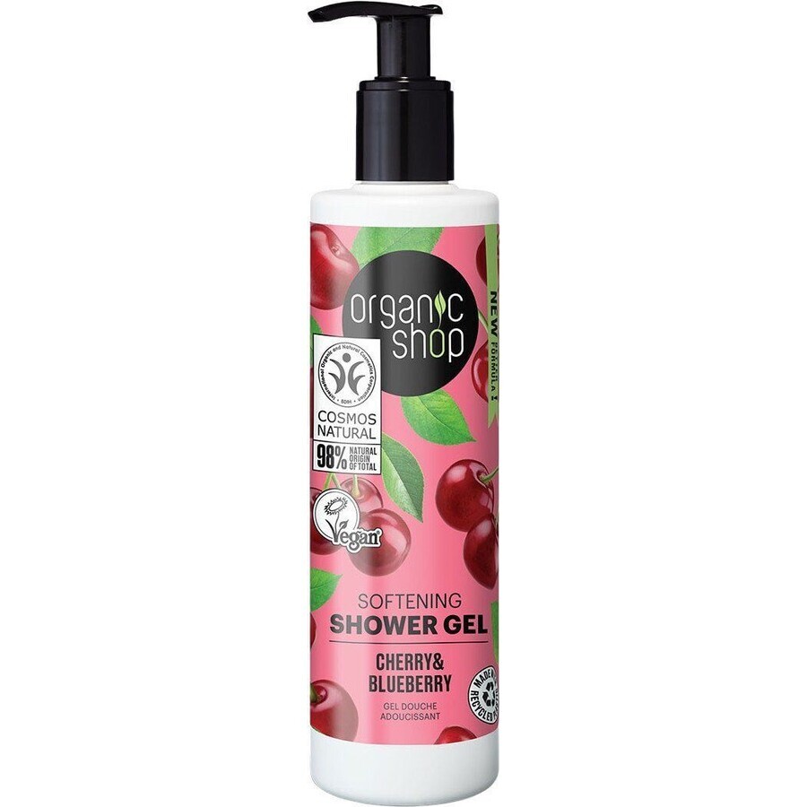 Organic Shop Gel de duș pentru înmuiere, cireșe și afine 280 ml