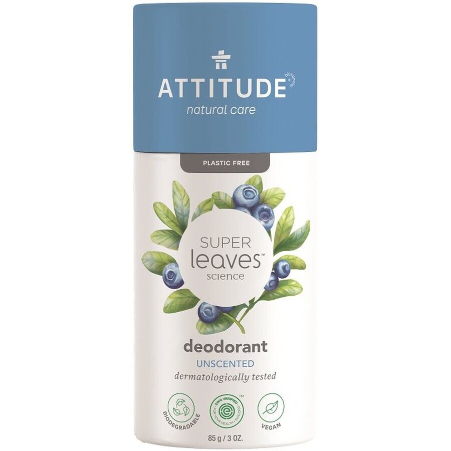 Attitude Super leaves Deodorant solid natural - neparfumat 85 g