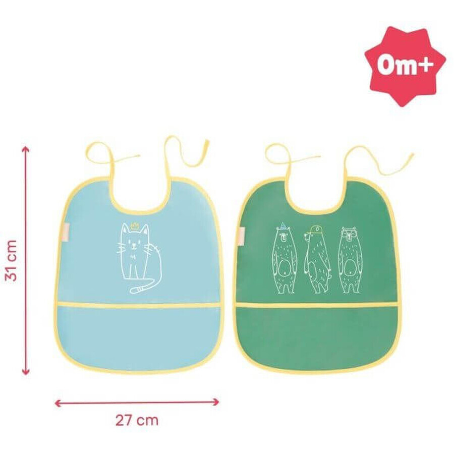 Badabulle Bib with pocket 2 pcs