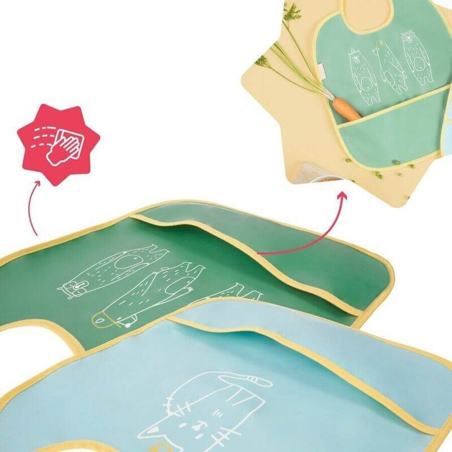 Badabulle Bib with pocket 2 pcs