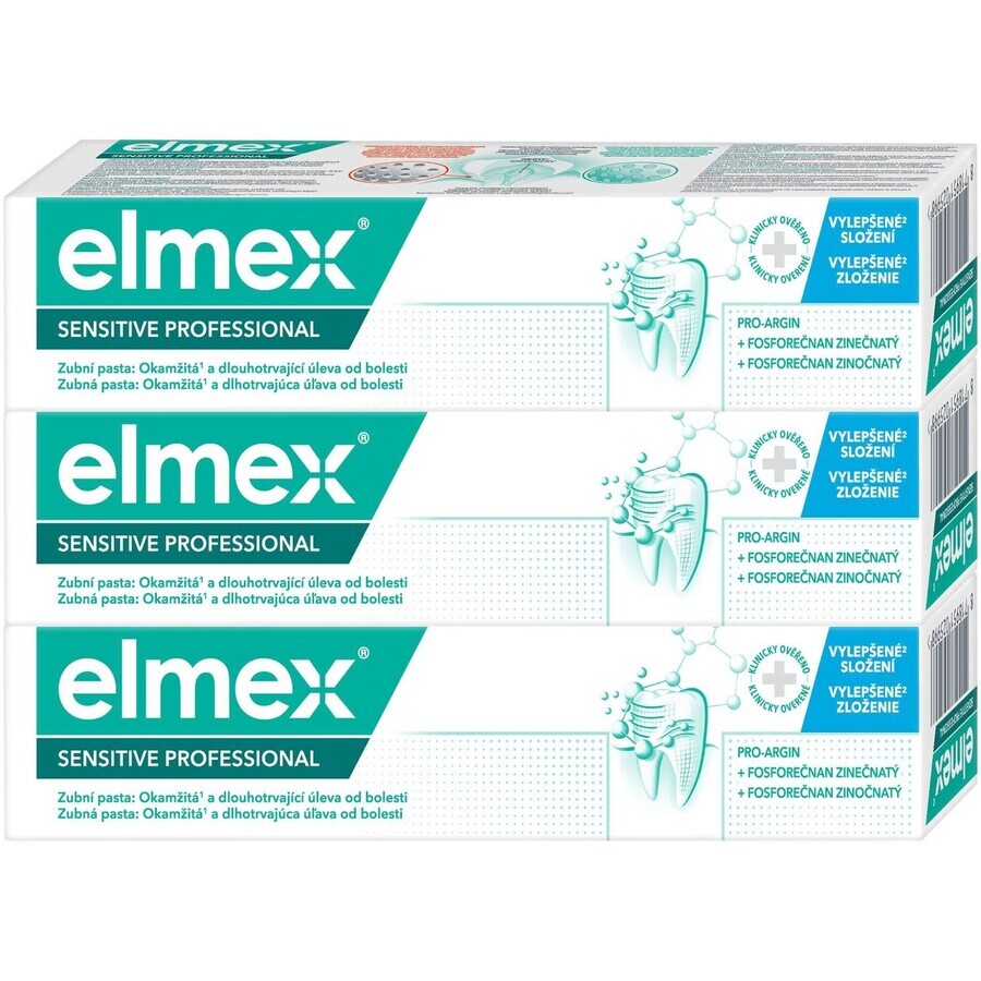 Elmex Sensitive Professional toothpaste 3 x 75 ml