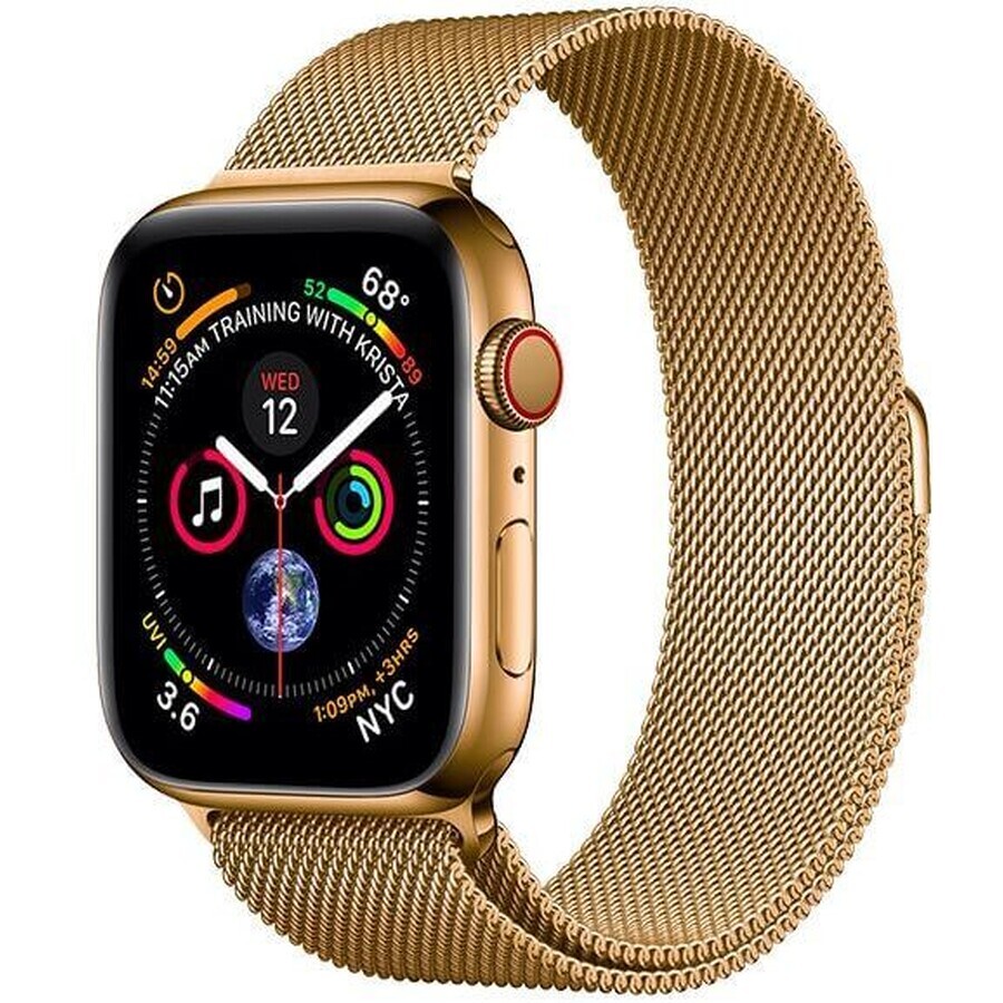 Coteetci correa magnética de acero para Apple Watch 42/44mm oro