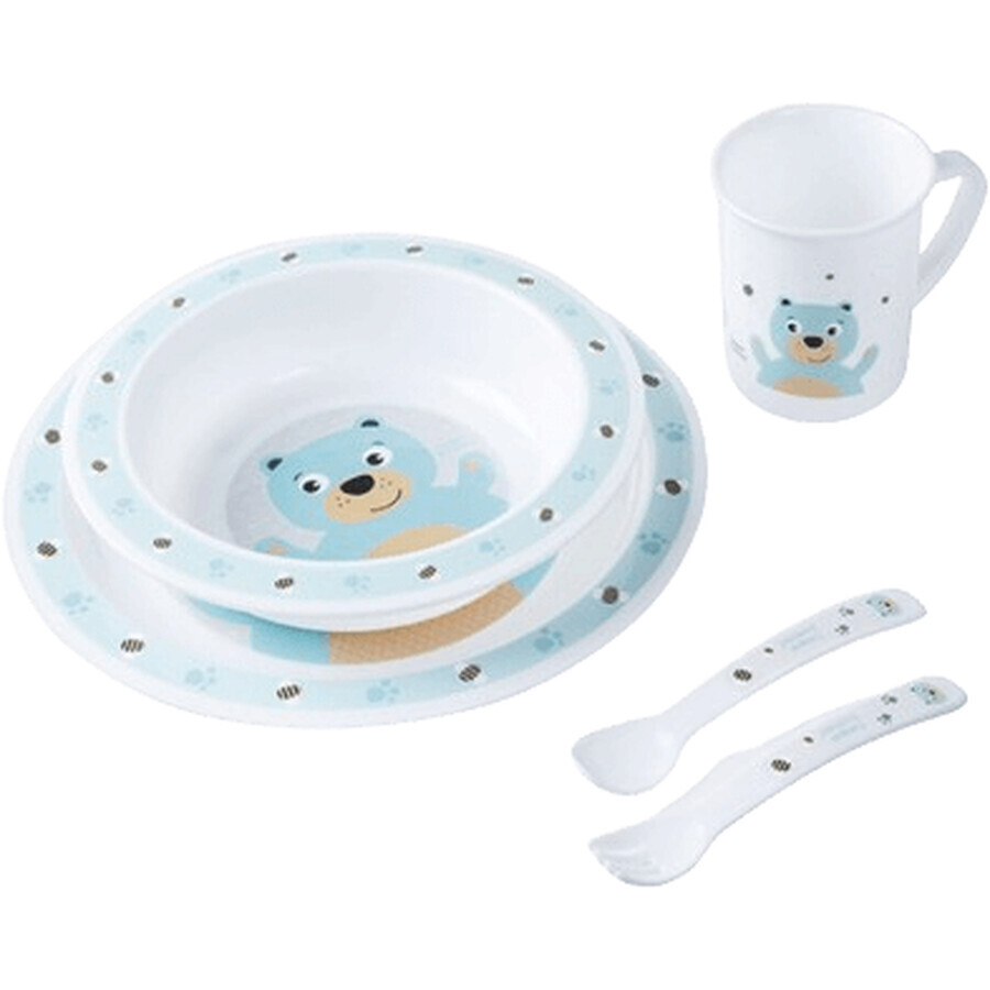 Canpol kids Plastic cutlery set Cute animals teddy bear 5 pieces