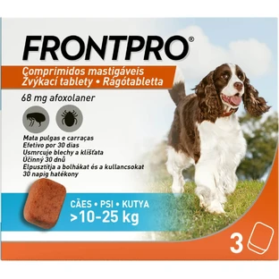 FRONTPRO Antiparasitische Kautabletten für Hunde (10-25 kg) 3 Stück