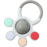 BabyOno Silicone Ortho Teether with rattle 0m+ 1 pc