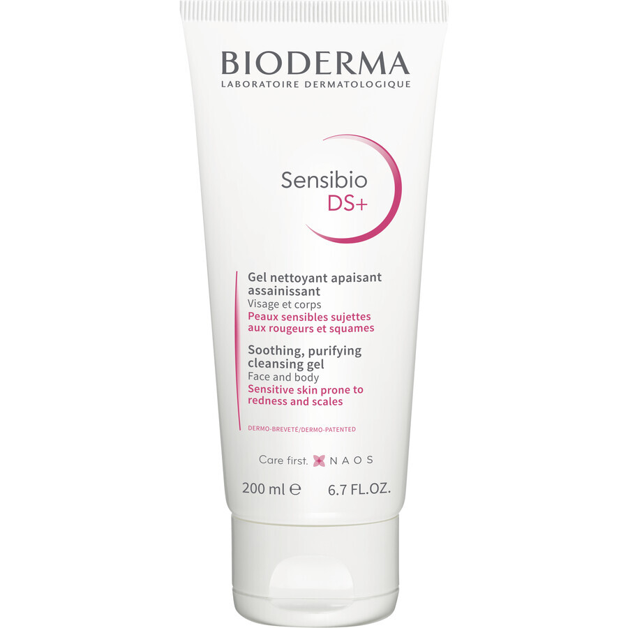 Bioderma Sensibio DS+ Gel nettoyant moussant Gel nettoyant moussant pour les peaux squameuses et séborrhéiques 200 ml