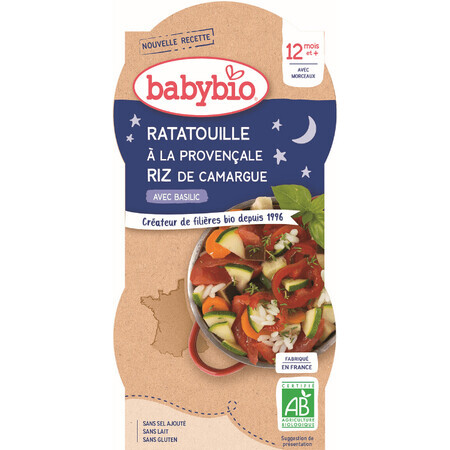 Babybio menu Goedenacht ratatouille met rijst 2 x 200 g