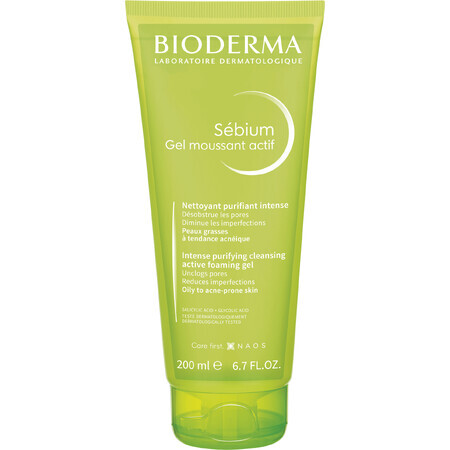 Bioderma Sébium Gel moussant actif Gel detergente per pelli grasse e acneiche 200 ml