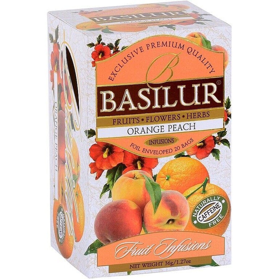 Basilur Fruit Orange Peach Tea 20 x 1.8 g