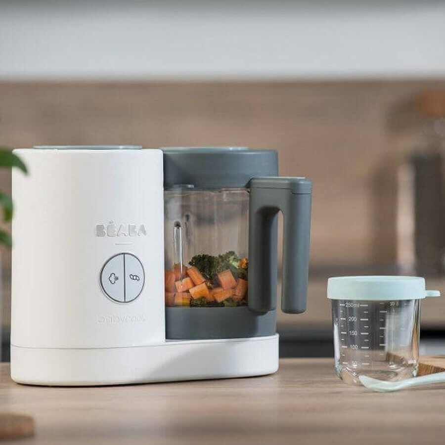 Beaba aragaz cu aburi + blender BABYCOOK Neo gri mineral