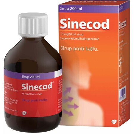 Sinecod trockener und reizender Hustensirup 200 ml