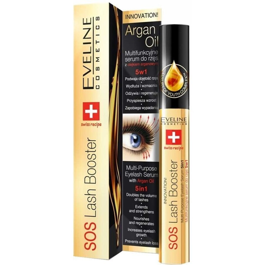 Eveline Cosmetics SOS Lash Booster Sérum pour cils à l'huile d'argan 10 ml