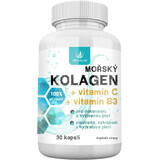 Allnature Meereskollagen + Vitamin C + Vitamin B3, 30 Kapseln