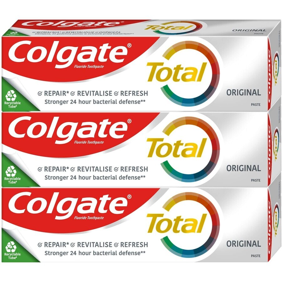 Colgate Total Original Toothpaste 3 x 75 ml