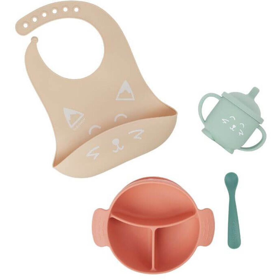 Babymoov Silicone Dining Set LEARN'ISY KIT Fox 3 pcs