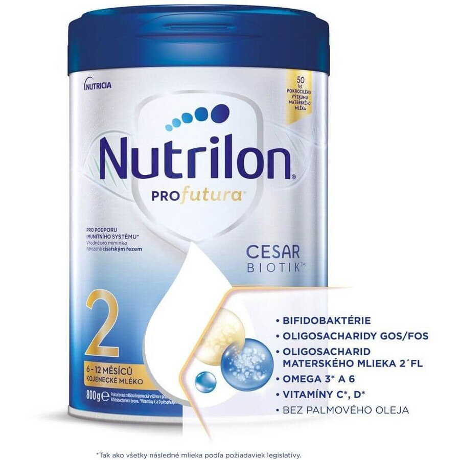 Nutrilon Profutura Cesarbiotik 2 lait de suite 6-12 mois 800 g