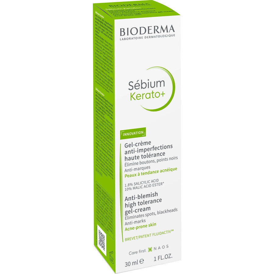 Bioderma Sébium Kerato+ gel-crème acné haute tolérance 30 ml