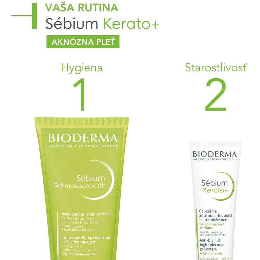 Bioderma Sébium Kerato+ gel-crème acné haute tolérance 30 ml