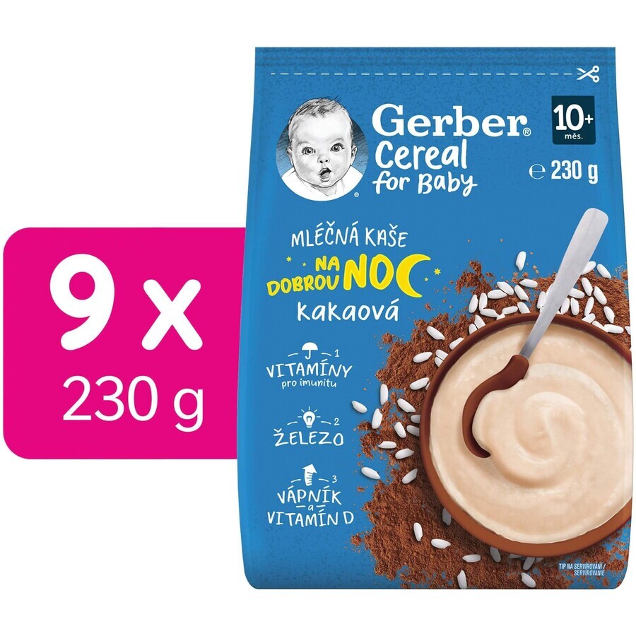 Gerber Buonanotte Cacao Porridge Cereali 9 x 230 g