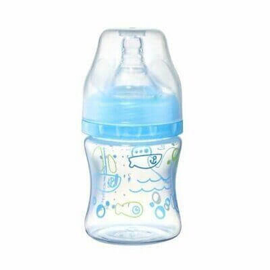 BabyOno Anti-colic bottle classic blue 0m+ 120 ml