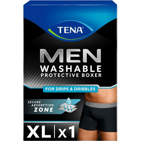 Tena Caleçon lavable pour hommes Caleçon noir pour l'incontinence XL