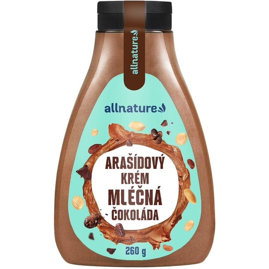 Allnature Crème de cacahuètes au chocolat au lait 260 g