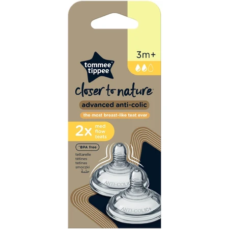 Tommee Tippee Chupete anticólico de recambio C2N - Mediano 2 uds.