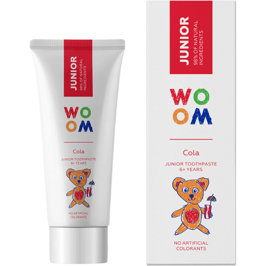 Woom Junior Cola dentifrice pour enfants à partir de 6 ans 50 ml