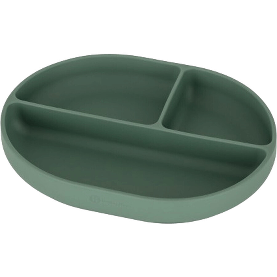 Petite&Mars Oval Silicone Saucer Take&Match Misty Green 6m+