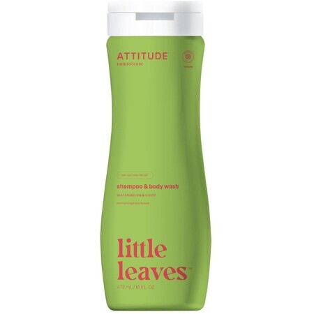 Attitude Baby Body Soap and Shampoo (2in1) with melon and coconut flavour Little leaves 473 ml