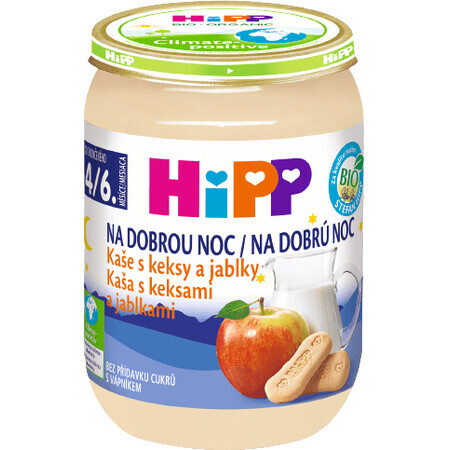 HiPP Porridge biologico della buona notte con biscotti e mela 190 g