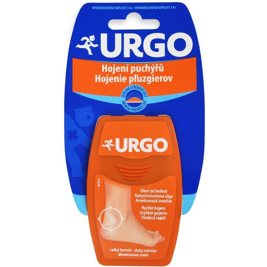 Urgo blaarpleisters als een transparante tweede huid 7,2 x 4,3 cm 5 stuks