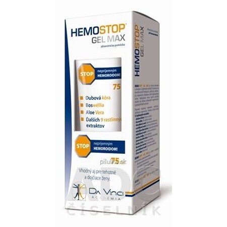 Hemostop GEL MAX - DA VINCI Stop Hämorrhoiden 75 ml