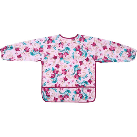 BabyOno Bib Long Sleeved Floral, 35 x 52cm, 2-4 years