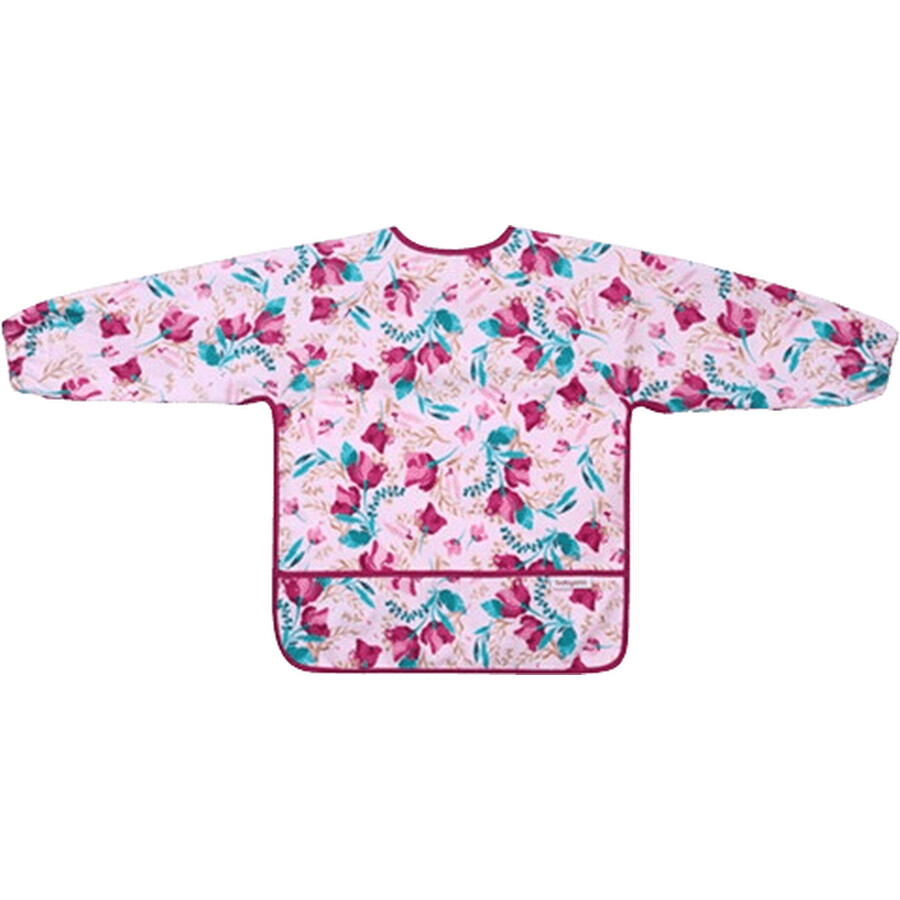 BabyOno Bib Long Sleeved Floral, 35 x 52cm, 2-4 years