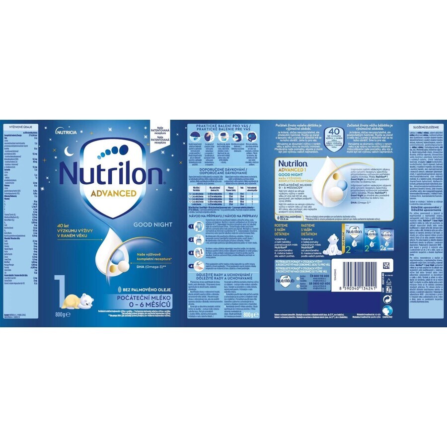 Nutrilon 1 Advanced Good Sleep formule 800 g