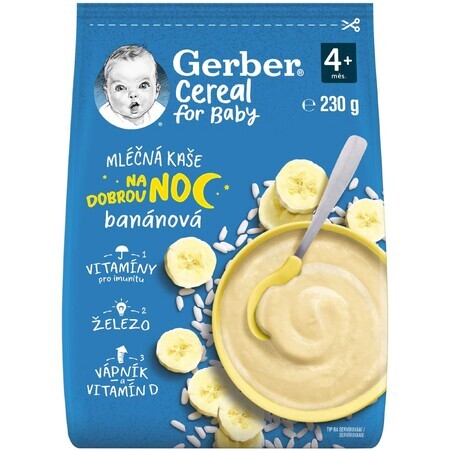 Gerber Welterusten papje met granen en melk, banaan 230 g