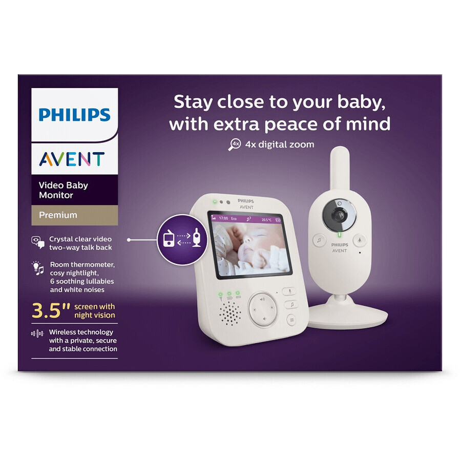 Moniteur vidéo pour bébé Philips Avent SCD891/26