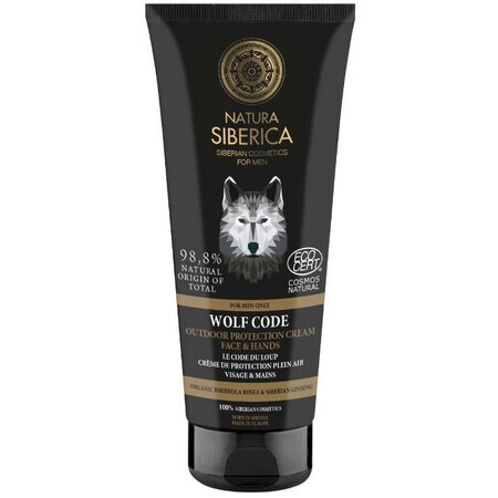 Natura Siberica Men Crema de protecție pentru față și mâini Wolf Code 80 ml