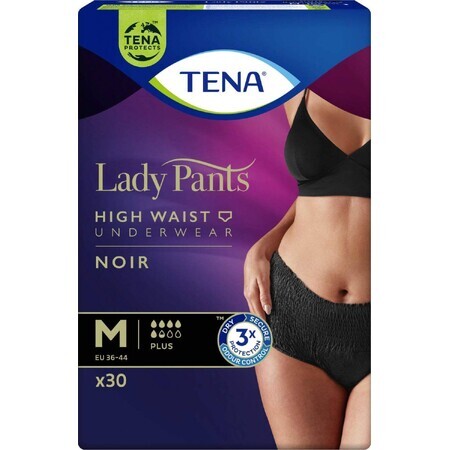 Tena Lady Pants Plus Noir Medium Chiloți pentru incontinență 30 buc