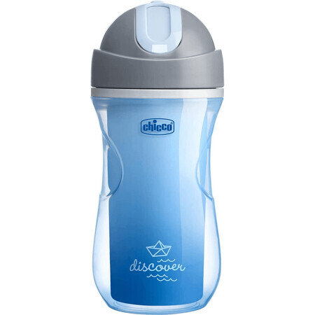 Chicco Mug Sport Thermoskanne mit Strohhalm blau 14m+ 266 ml