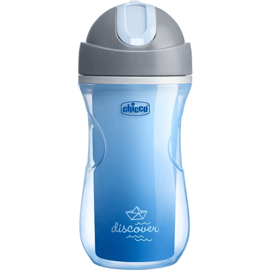 Chicco Mug Sport Thermoskanne mit Strohhalm blau 14m+ 266 ml