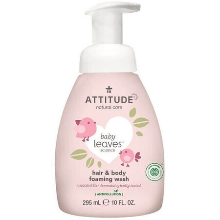 Attitude Baby mousse de douche (2en1) sans parfum Feuilles de bébé 295 ml