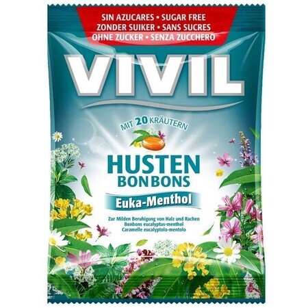 Vivil Eucalyptus and Peppermint flavored drops with 20 herbs, sugar free