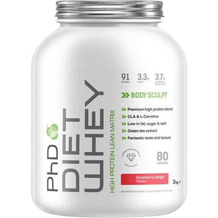 PhD Nutrition Dieet Wei Aardbei 2kg