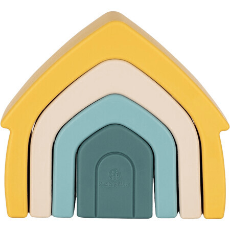 Petite&Mars House Intense Ochre 12m+ Silicone Folding Toy House Intense Ochre 12m+ 4 pieces